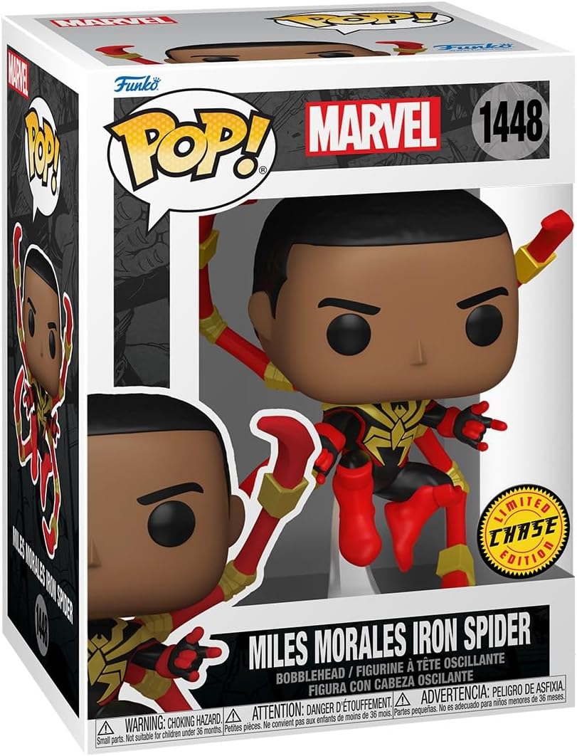 Funko POP Marvel: Spider-Man Comics - Miles Morales Iron Spider - 1/6 Odds for Rare Chase Variant - Marvel Comics - Collectable Vinyl Figure - Gift Idea - Official Merchandise - for Kids & Adults