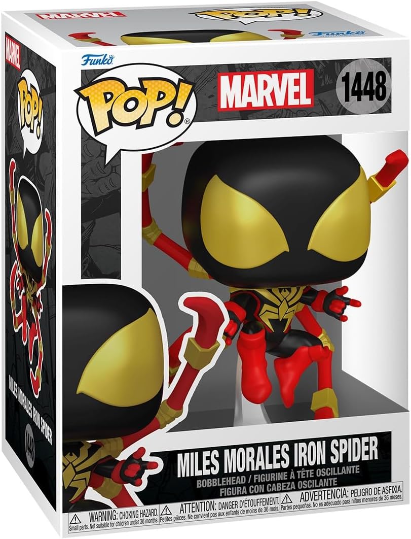 Funko POP Marvel: Spider-Man Comics - Miles Morales Iron Spider - 1/6 Odds for Rare Chase Variant - Marvel Comics - Collectable Vinyl Figure - Gift Idea - Official Merchandise - for Kids & Adults