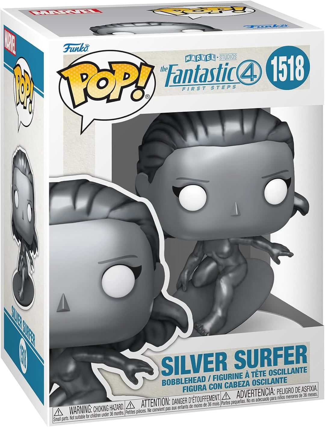 Funko Pop! Marvel: The Fantastic Four: First Steps - Silver Surfer - Fantastic Four (2025) - Collectable Vinyl Figure - Gift Idea - Official Merchandise - Toys for Kids & Adults - Movies Fans