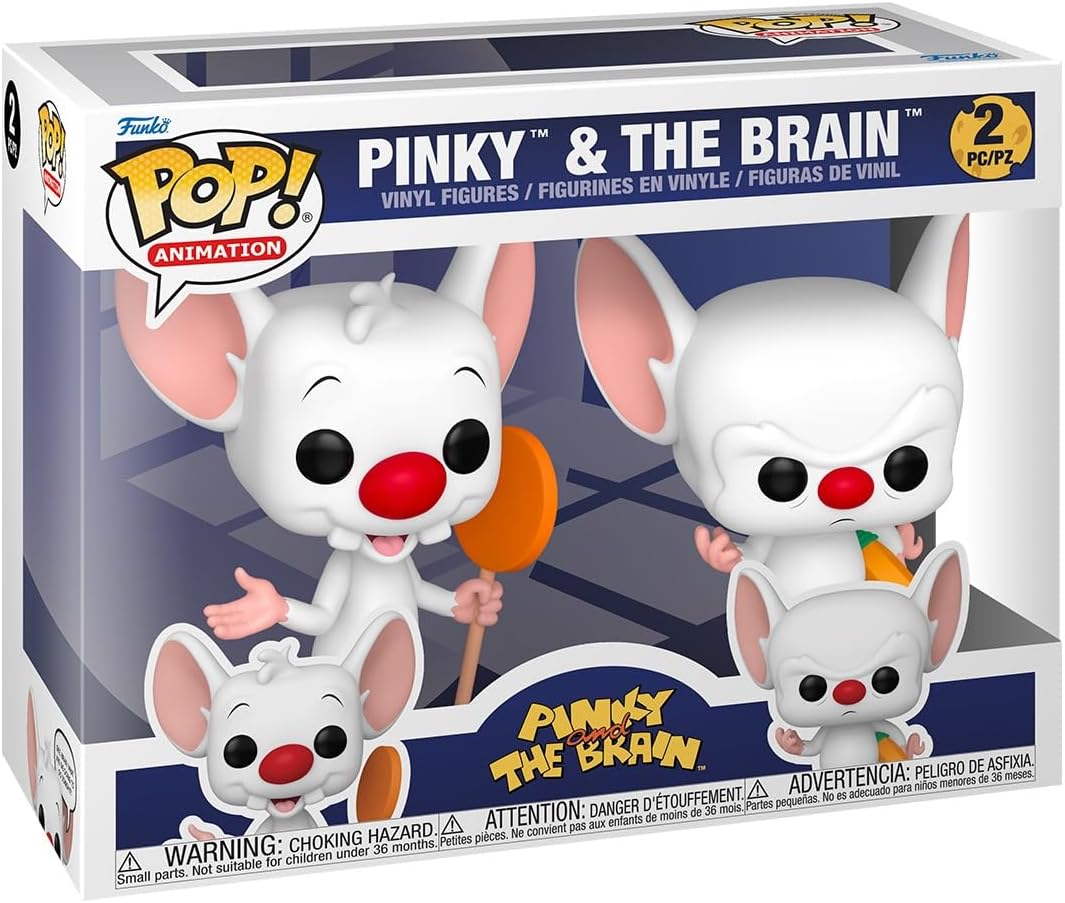 Funko Pop! Animation: Pinky & The Brain, 2-Pack - Collectable Vinyl Figure - Gift Idea - Official Merchandise - Toys for Kids & Adults - Cartoon Fans